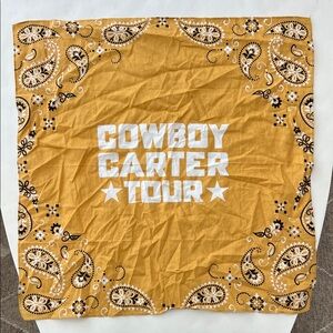 Beyonce Cowboy Carter Tour Mustard Yellow Bandana VIP Gift Concert Merch